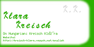 klara kreisch business card